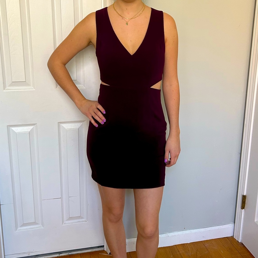 Lulu’s dark purple mini dress